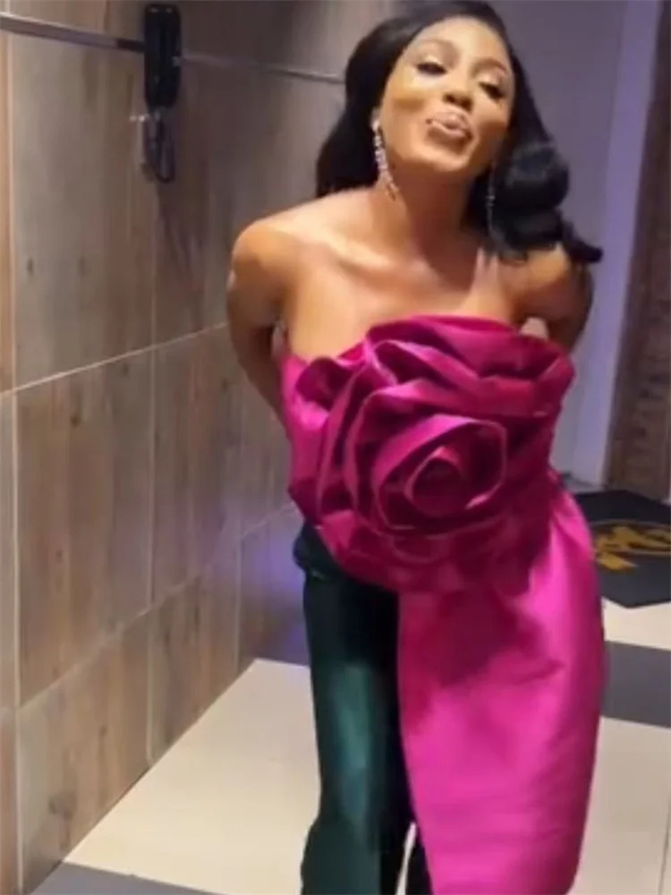 Wmstar Tops Wholesale Summer New Arrivals Cross Border Design Flower and Ribbon Sexy Backless Zipper Strapless Only Top Clothes