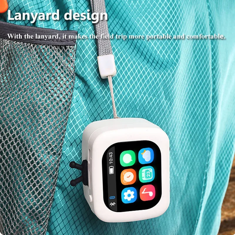 Mini Smart Bluetooth Speaker Touch Screen Alarm Clock Music Box Bluetooth Call APP Control Soundbar with Photo Album Calendar