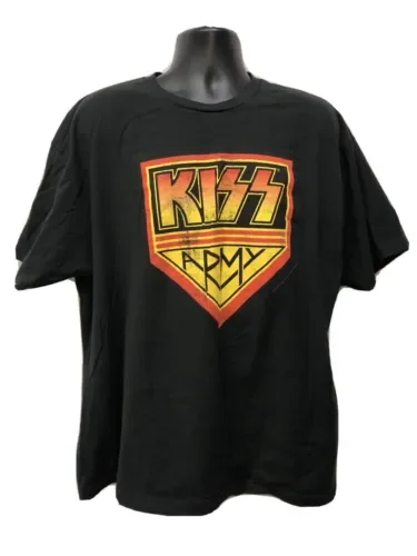 Kiss Army Member Maglietta Nera Tuitex Sz Extra Large Xl Classic 2014 Epic A16 Maniche Lunghe O Corte