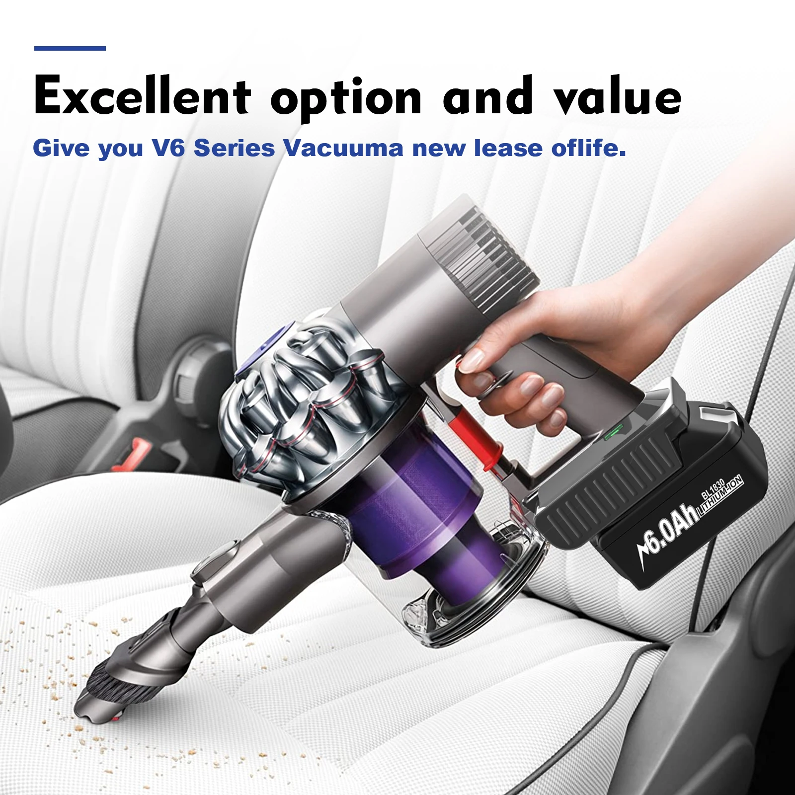 for Makita/Dewalt/Milwauke 18V 리튬 배터리 변환기 용 어댑터-다이슨 V6 V7 V8 시리즈 진공 청소기 도구 DC58/SV11/SV10