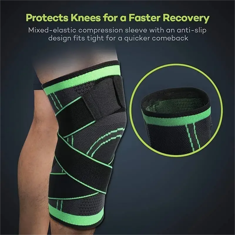 Knee Pad Knee Brace Knee Wraps Band Compression Exercise Fitness Knee Pads Running Mountaineering Basketball Knee Pads Warm Nylon Sports Pads