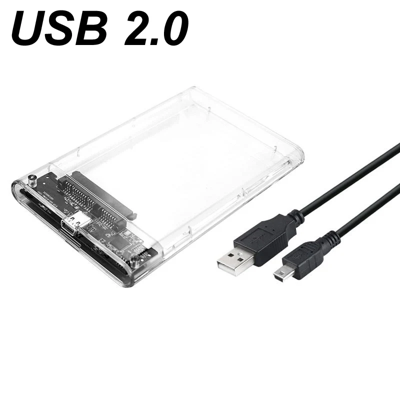 Caixa de Disco Rígido Externo Transparente Caixa Ssd sem Ferramentas Usb tipo c Gen2 10 Gbps 5gbps Sata Iii Uasp 2.0 3.0 3.1 2.5 - Imagem 2