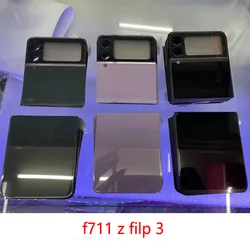 For SAMSUNG Galaxy f711 z filp 3 Back Battery Cover Glass Door Rear Housing with Camera bezel + Lens