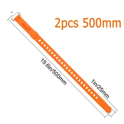 Set of 2 Soft Rubber Straps for Cycling and Gear Securing - 50cm & 70cm (500mm)