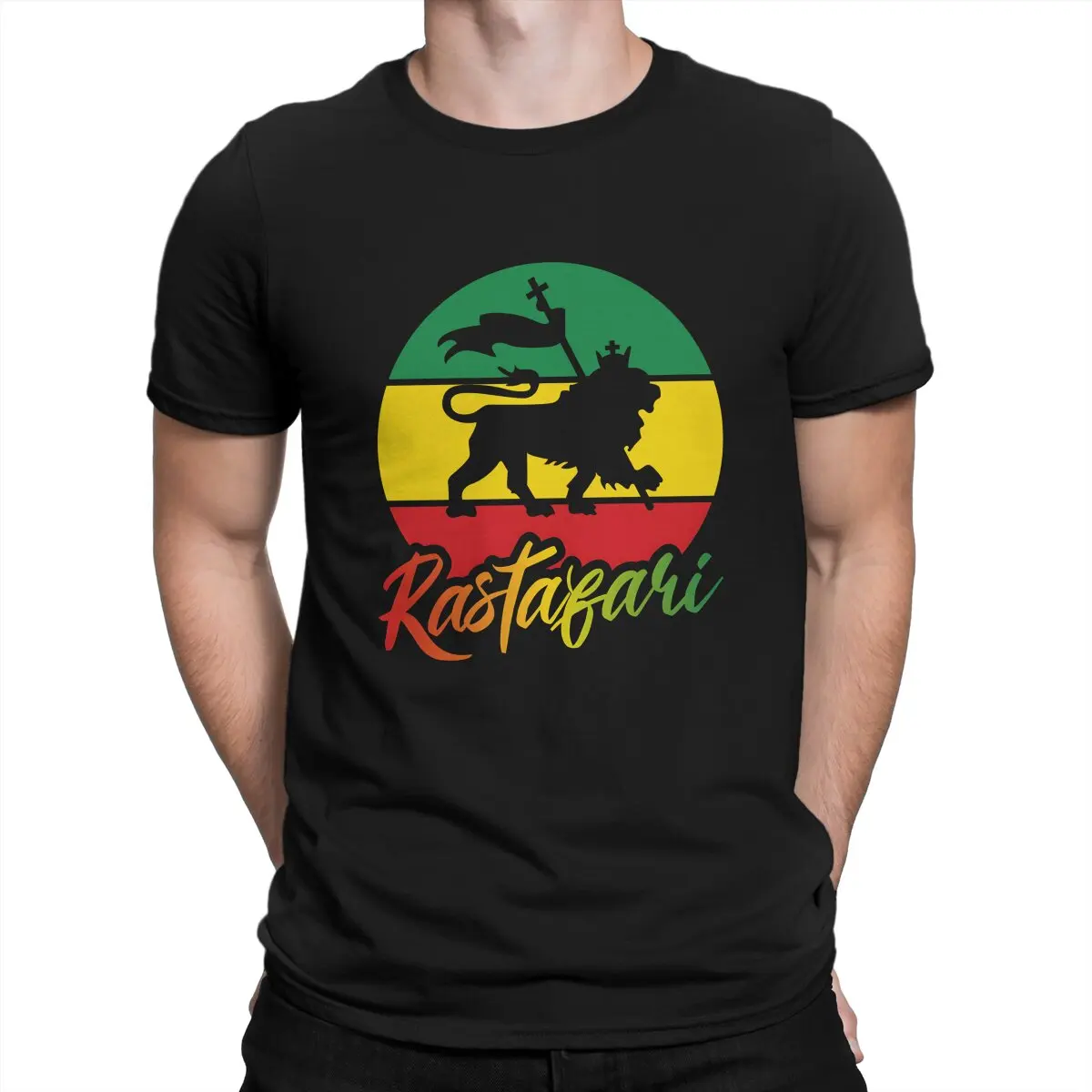 

Футболка Rasta Lion Rastafari Rasta Lion Of juah, Мужская Футболка Harajuku Graphic, мужские топы из полиэстера