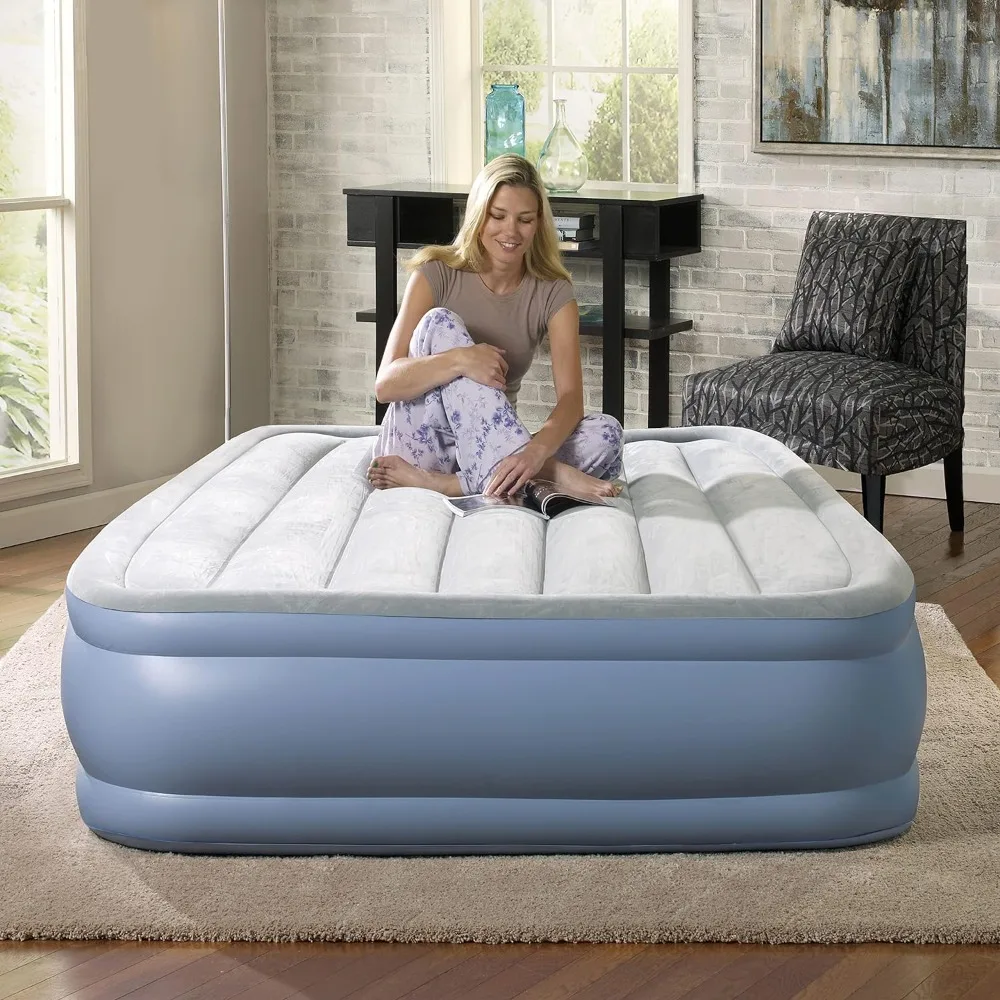 Full Air Mattress with External Pump, Inflatable Mattress