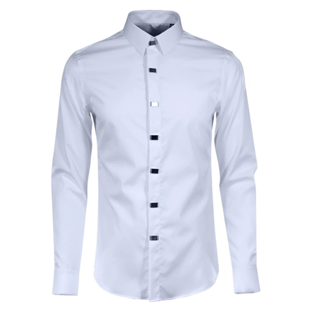 

High Quality Luxury Jewelry Cotton Black Design Full Sleeve Casual Fashion Mens Shirts