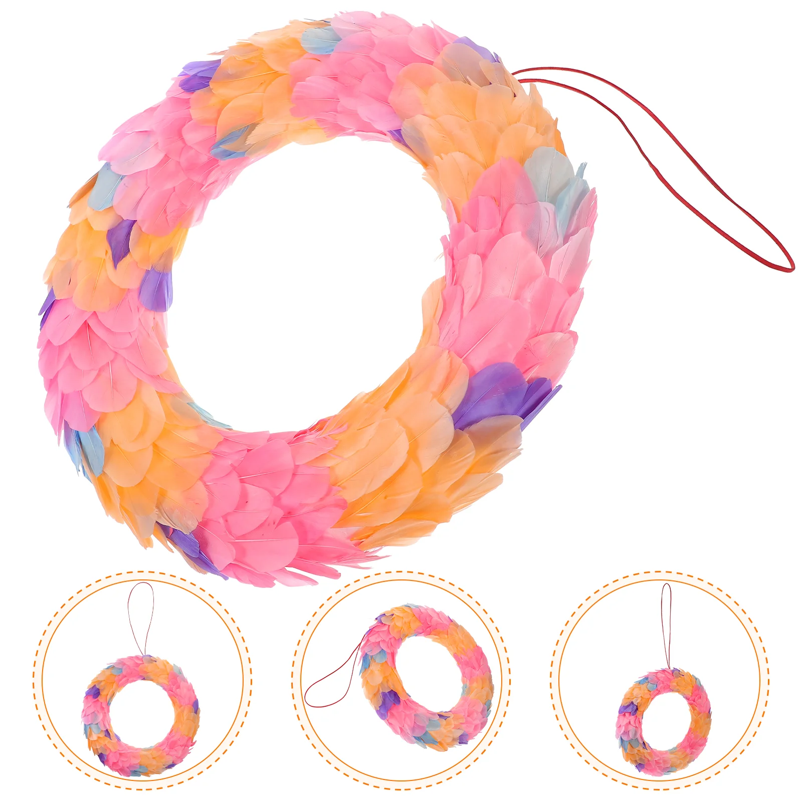 

Front Door Wreath Foam Garland Wreaths for outside Easter Outdoor Porch Decor Farmhouse Plume