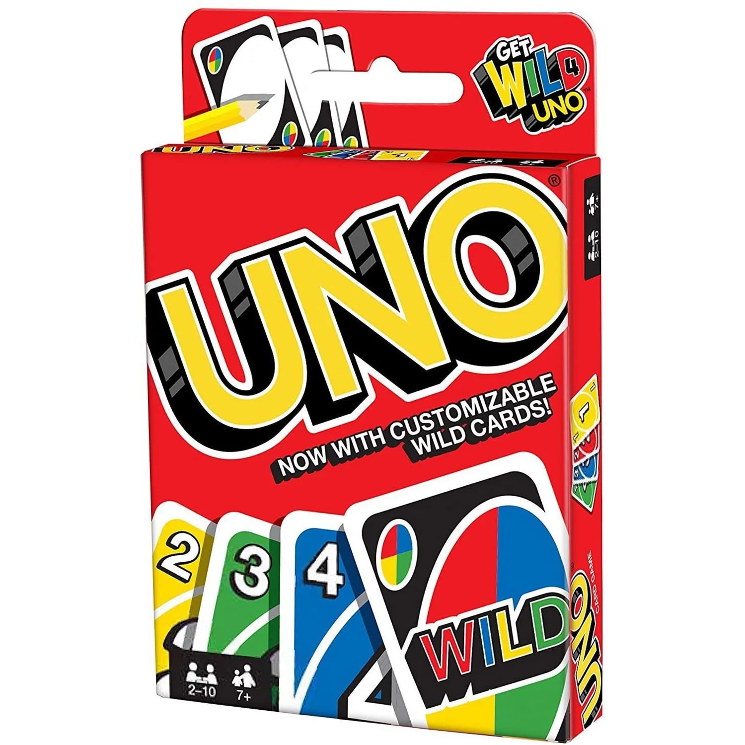 Mattel UNO-WILD autêntico uno família diversão e entretenimento poker jogo  de tabuleiro das crianças brinquedos criativo uno cartões de poker presente