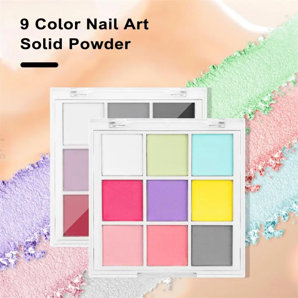 Chrome Nail Powder 9-color Nail Mirror Powder Set Achieve Stunning Chrome Pearlescent Matte Nails with Gradient Shell for Nails