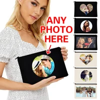 Custom Photo Travel Make Up Bag  Female Storage Cases Women Cosmetic Bag Zipper Girls Lipstick Makeup Bags Organizer Coin Pouch 1