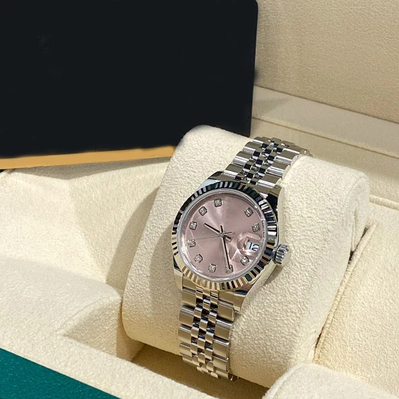 

Часы наручные женские с сапфировым стеклом из нержавеющей стали, 28 мм