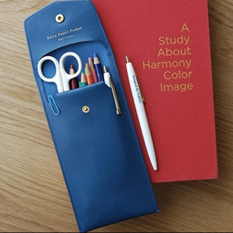 Pen Bag Sewing Pattern DIY Kraft Paper Leather Storage Bag Sewing Template Craft 1Set 10x19.5cm