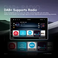 Podofo Autoradio Android 15.0 universel 9 pouces avec Carplay sans fil, écran tactile WIFI, unité centrale Android 1din, BT, DAB+, USB, caméra de recul, systèmes multimédias intelligents pour voiture 6