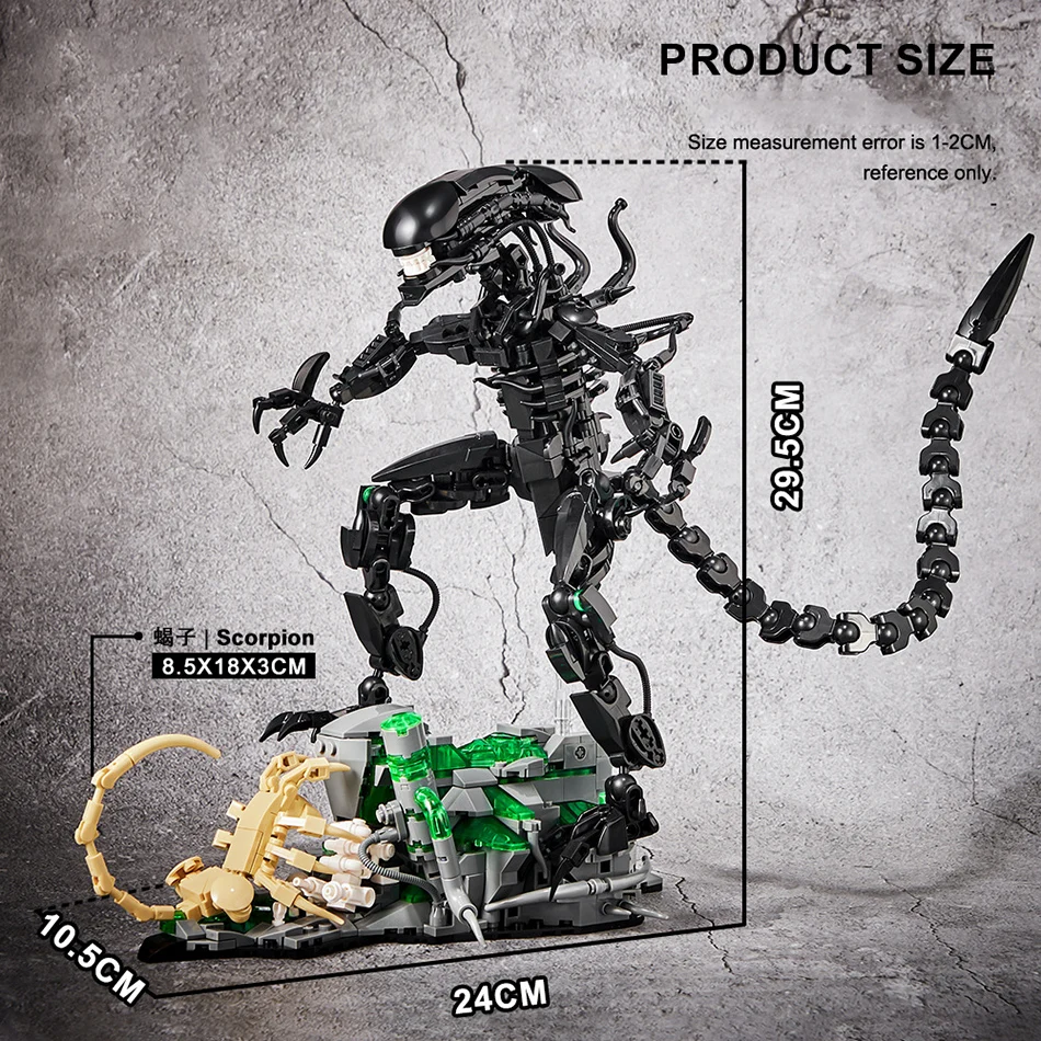 Kreative Expert Alien Monster Roboter Bausteine Technische Mechanische Alien Beasts MOC Montage Ziegel Spielzeug Für Kinder Geschenk – Detail 4