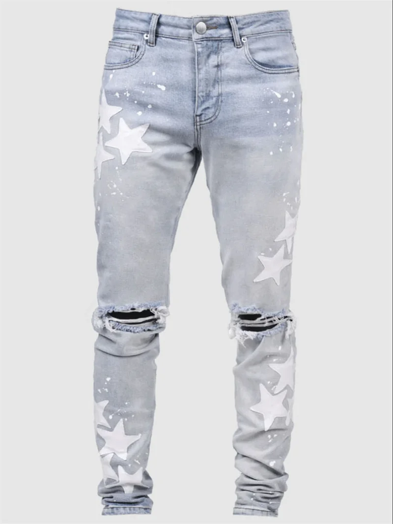 Vintage Star Print Jeans - Detail 6