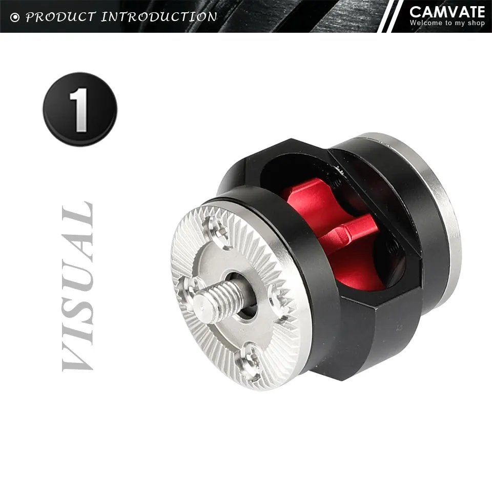 QR ARRI Rosette M6 Mount Lock Extension Connector For DSLR Camera Shoulder Handl