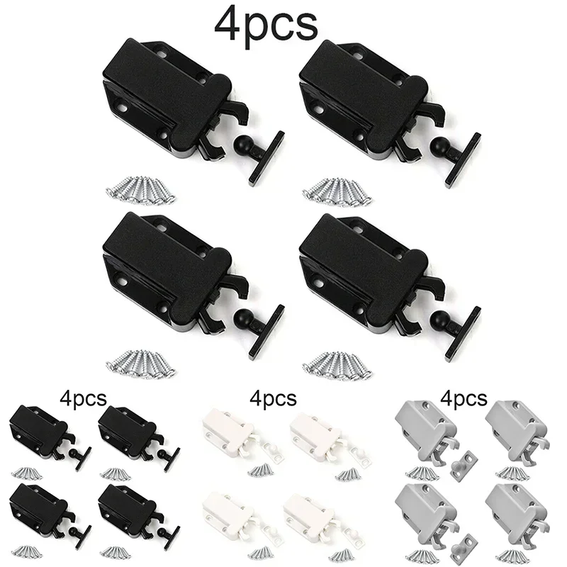 Description Picture 2 of item4*Push To Open Catch Door Latch Kitchen Cabinet Touch Release Drawer Cupboard Home Lock Latches Bolts Tool Hardware