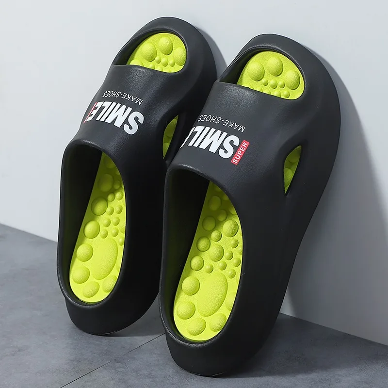 남성용 여름 야외 착용 슬리퍼, 2024 새로운 패션, 실내 홈 미끄럼 방지, 똥 느낌 스포츠 슬리퍼  Best5