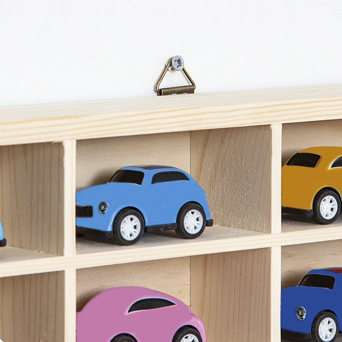 Neue 1/64 Massivholz Auto Modell Sammlung Box 62 Grids Holz Display Regal Spielzeug Lagerung Wand Lagerung Box für Wohnzimmer – Detail 6