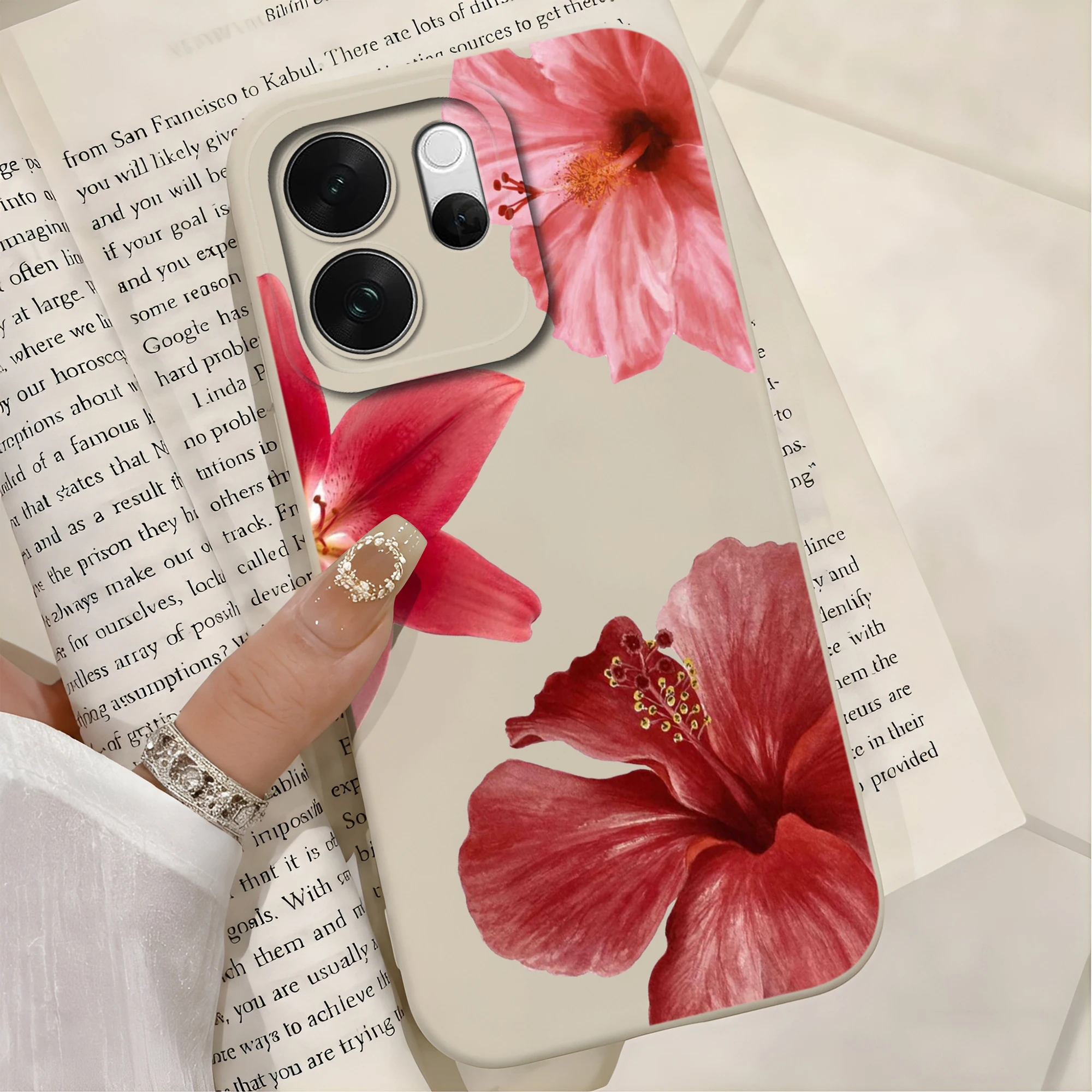 Colorful Heart Lens Protection Anti-Drop Liquid Silicone Phone Case