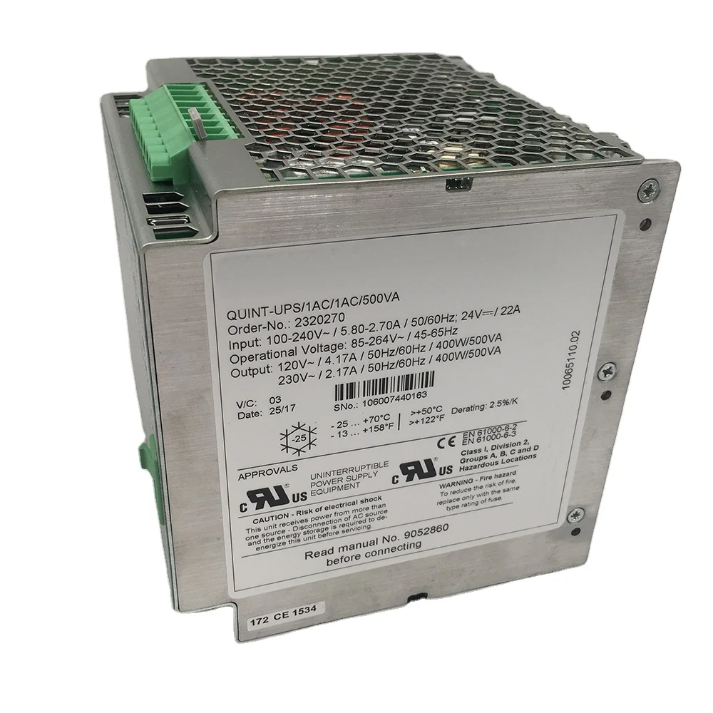 

Power Supply QUINT-UPS 1AC 500VA 24V 2320270 Fast Ship Original Quality Works Perfectly