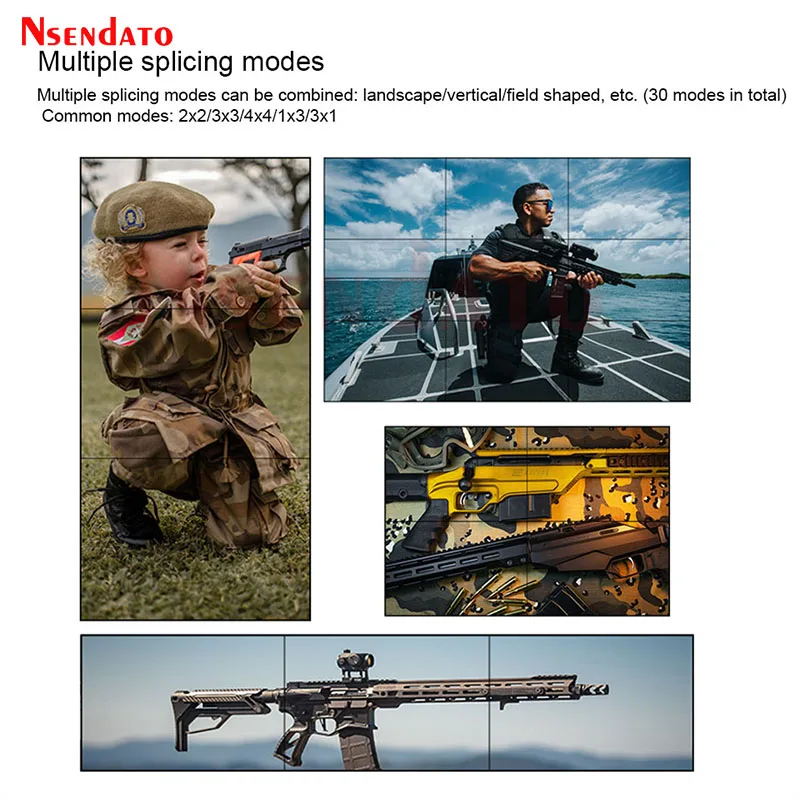 HDMI Video Wall Controller 4x4 4k HDMI Video wall Processor Stitching 1x16 3x2 3x3 3x4 3x5 5x1 multi screen processor splicer