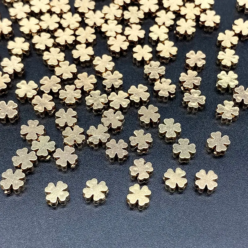 Acrylic Spacer Beads 100Pcs 6mm Star Love Heart Gold Silver Loose For Jewelry Making