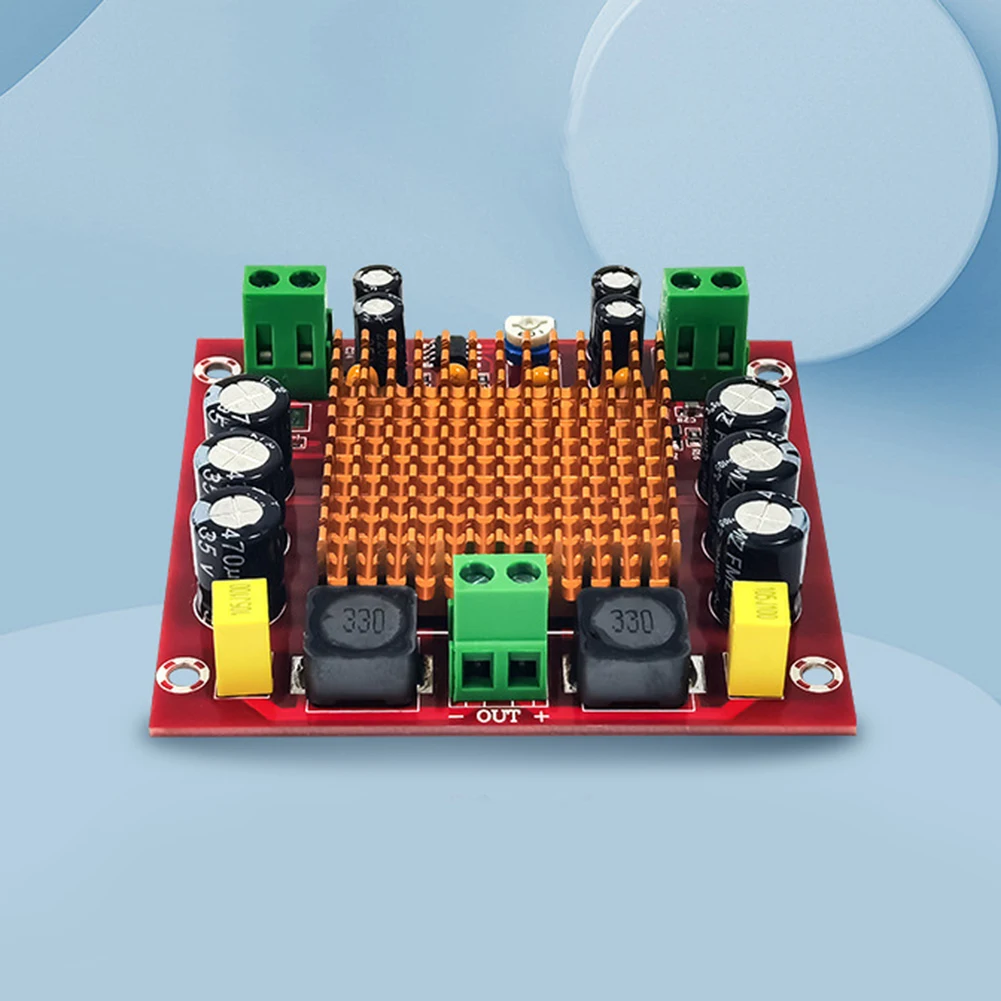 XH-M544 Digital Audio Amplifier Board Mono TPA3116DA Digital Power Amplifier Board Module 150W High-power DC 12-26V Radiator