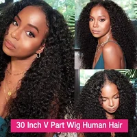 Perruque en cheveux humains naturels vietnamiens ondulés, densité 250, améliorée, sans colle, avec raie en V, effet vague d'eau, pour femmes 5