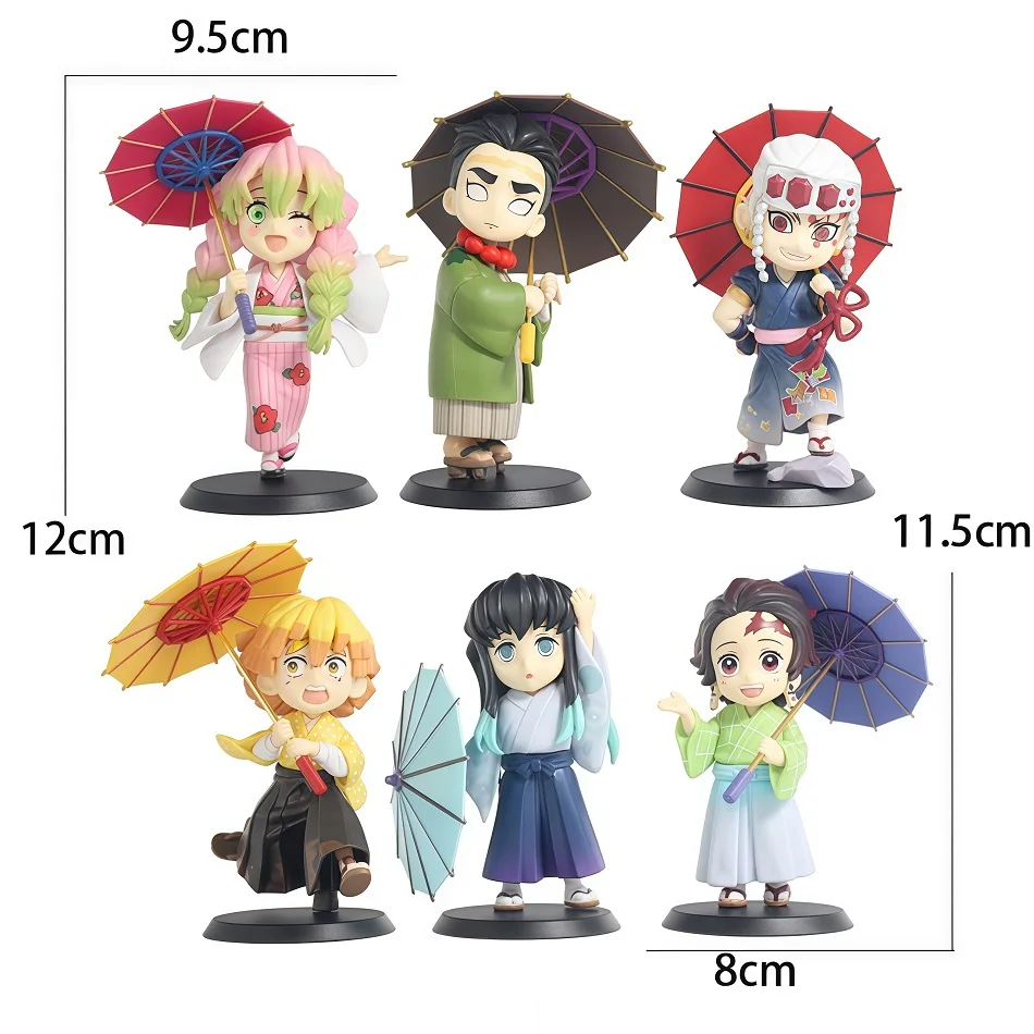  12cm Neue Demon Slayer Plum Rain Serie 13-teiliges Set Blind Box Figur Überraschungsbox Tanjiro Kamado Nezuko Action-Modell Spielzeug Geschenke – Detail 2