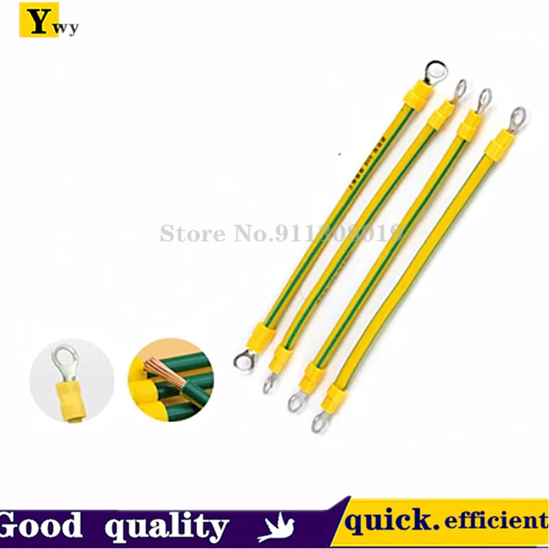 

10PCS Dual color photovoltaic board grounding wire BVR2.5/4/6 square bridge wiring jumper wire door and window connection wire
