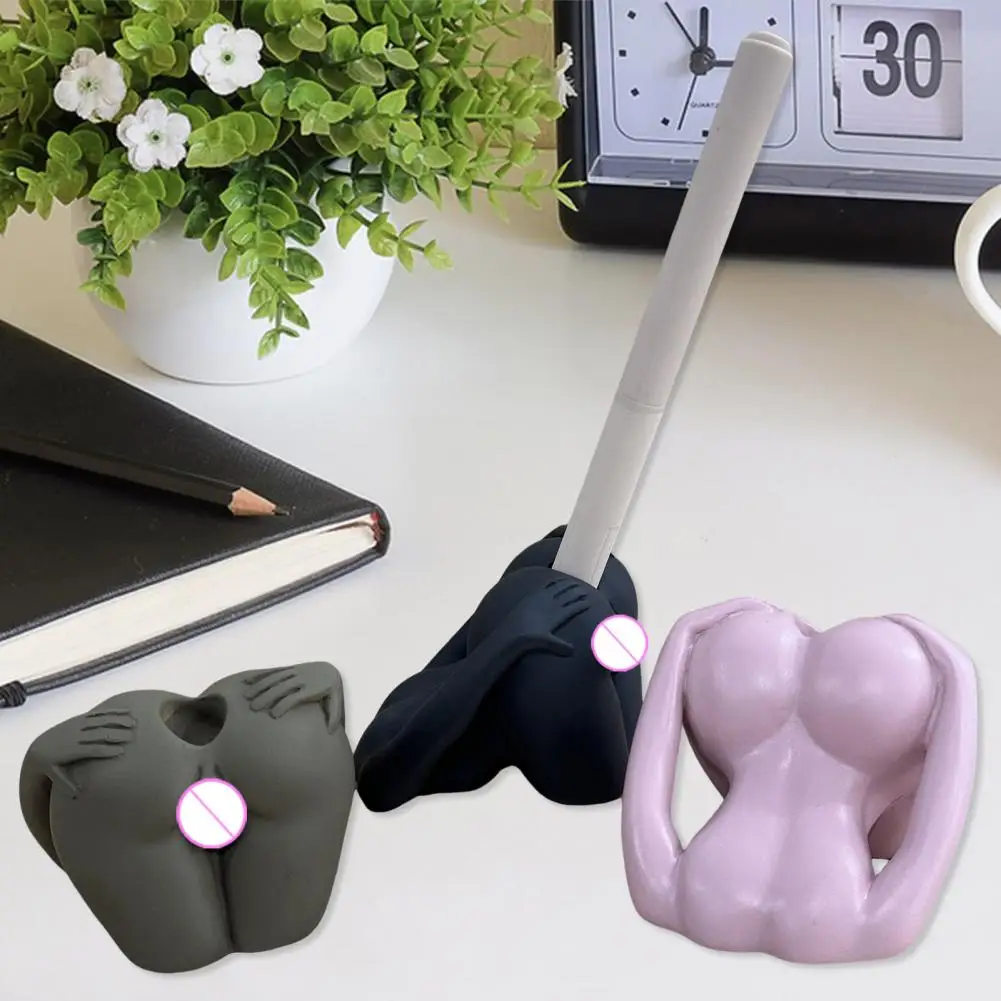 Sexy Ass Pen Holder 3D Funny Ass Pencil Pen Stand Synthetic Resin Butt-shaped Holder Desk Organizer Office Home Decor pen holder desk organizer pen and brush holder