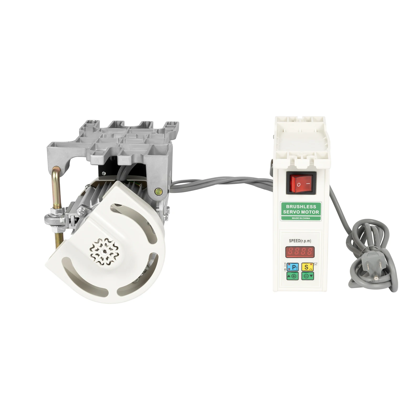 600W 110V Electronic Brushless Industrial Sewing Machine Aluminum Servo Electric Motor 500-4500RPM Noise Speed Adjustable 3