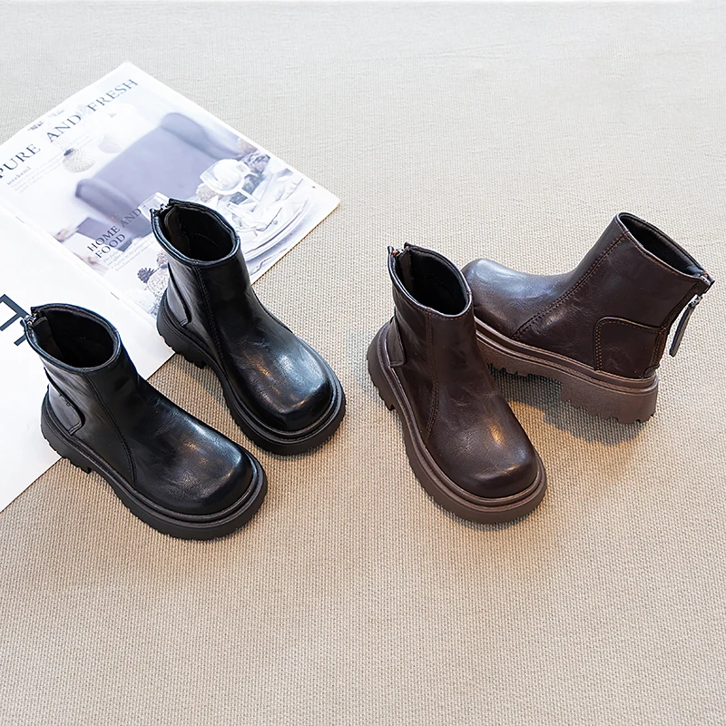 Girls Ankle Boots Autumn Winter Breathable Non Slip Kids Boots