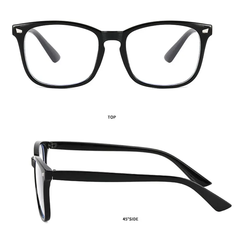 Fashion Eye Protection Glasses Frame Classic Plain Glasses Anti Blue Light Retro Mirror Without Degrees anti blue light glasses