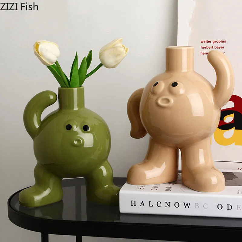 Figure Astratte Vaso In Ceramica Carattere Minimalista Creativo Vasi Per Piante Decorazione Da Scrivania Vasi Per Composizione Floreale Vasi Da Fiori