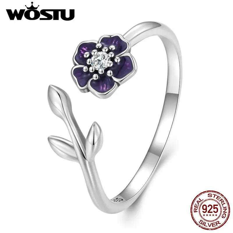 925 Sterling Silver Flowers Adjustable Ring For Women & Girls - Gift Accessory, New With Tags 11 thumbnail image