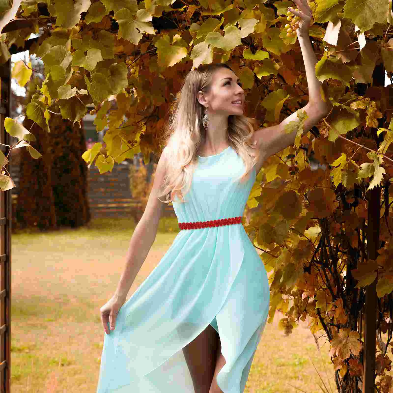 여성용 물결 모양 레이스 커튼, 빨간색 DIY 가장자리 트림, 장식 헤어 밸런스 리본, 바느질 폴리에스터 의류 가장자리 소재