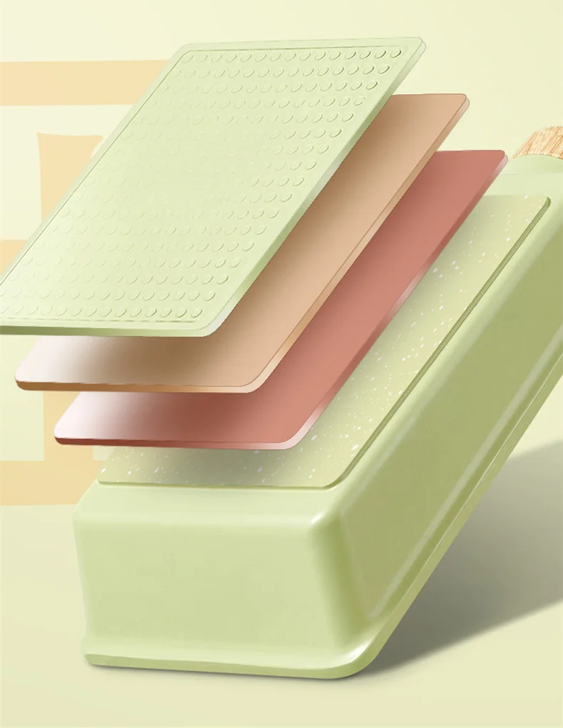 Non-Stick Frying Pan Pot Stone Square Omelette Frying Pan