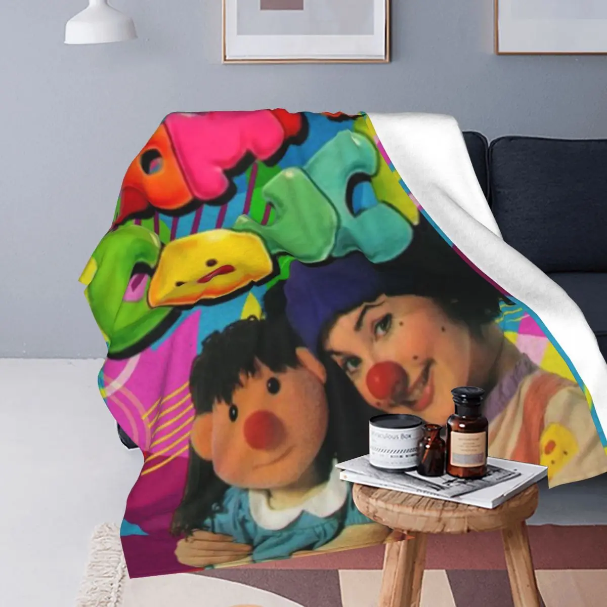 Throw Blanket The Big Comfy Couch Clock Rug Micro Fleece Blanket Four Sizes Fashionable Comfortable For Bedroom Nice Gift 4