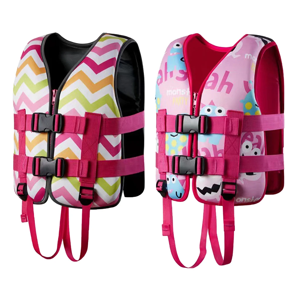 

2023 New Children's Cartoon Life Jacket Neoprene Swimming Buoyancy Vest Beginner Swimming Pool Beach Floating Safety Life Jacket