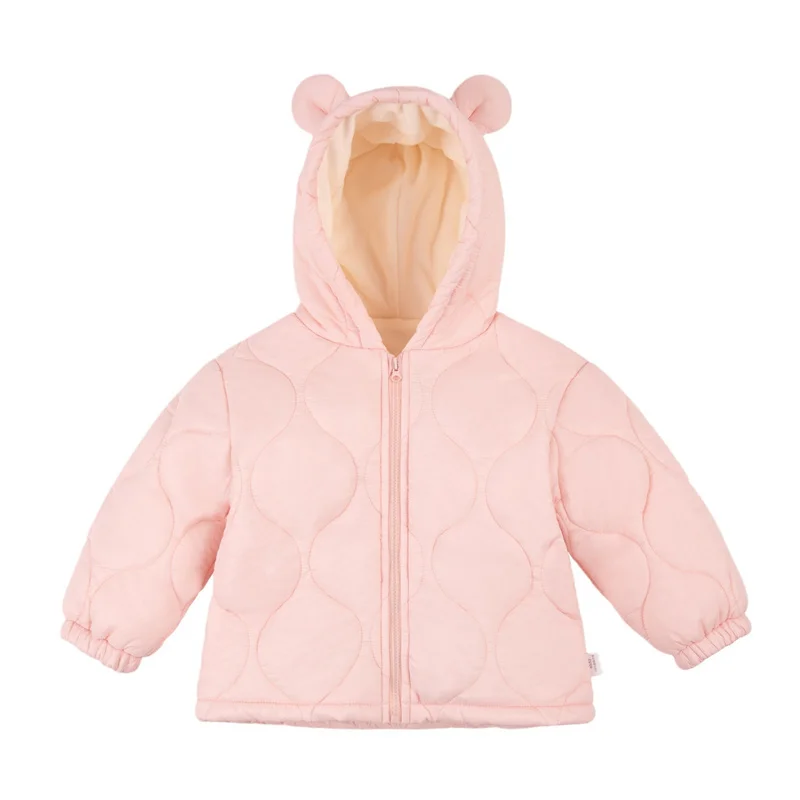 Boys Padded Thick Cotton Clothes Girls Warm Hooded Coat Baby Winter Outerwear New Zipper Casual Jacket Children Simple Parkas