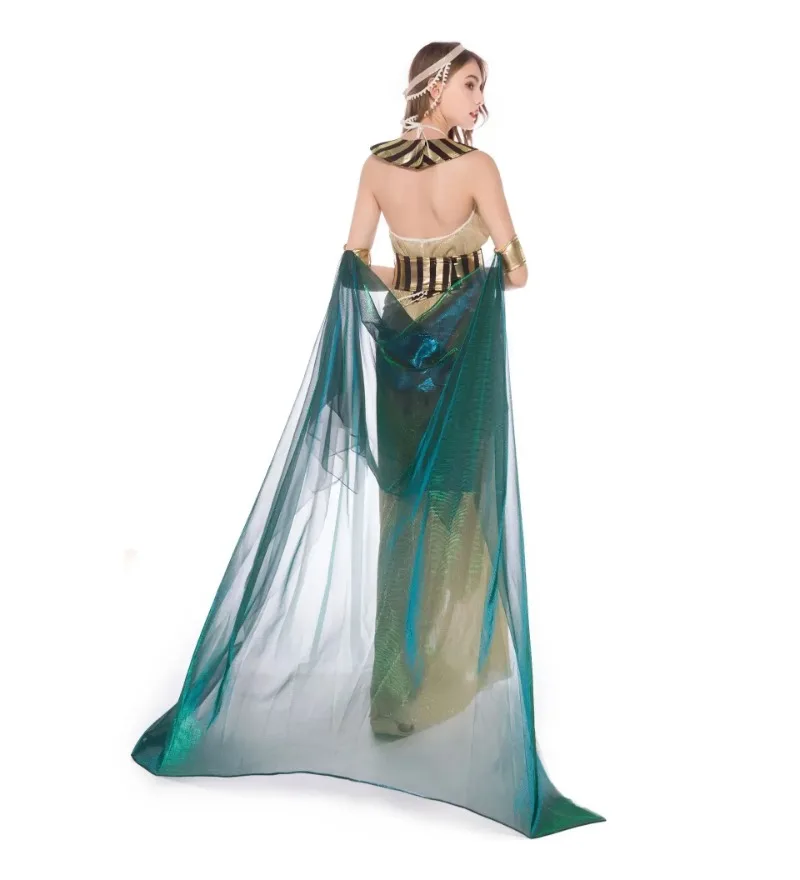 Ancient Egypt Egyptian Pharaoh Costume Egypt Cleopatra Cleopatra Queen Cosplay Halloween Party Couple Party Dress - Image 4
