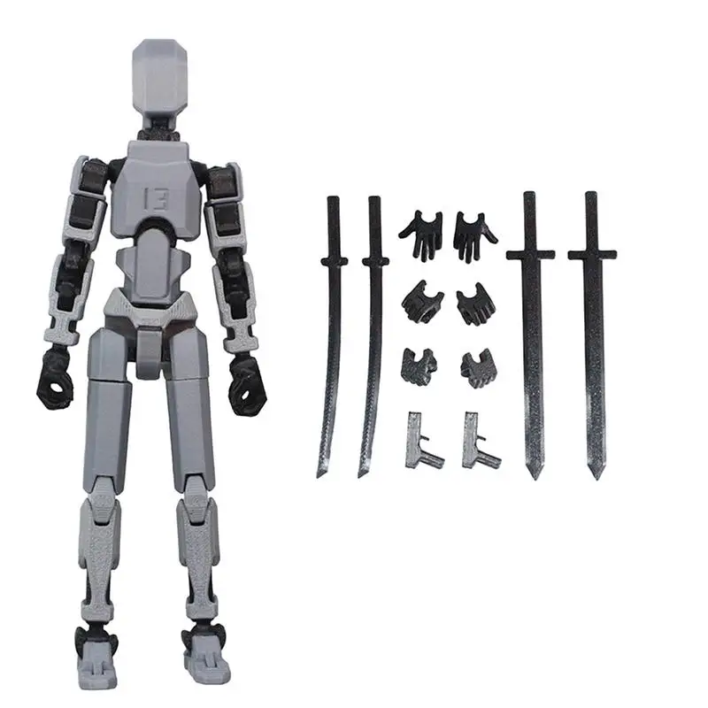 

3D Printed Action Figure Movable Joints 3D Printed Mannequin Toys DIY Assembling Desktop Robot Figure For Kids Drawing