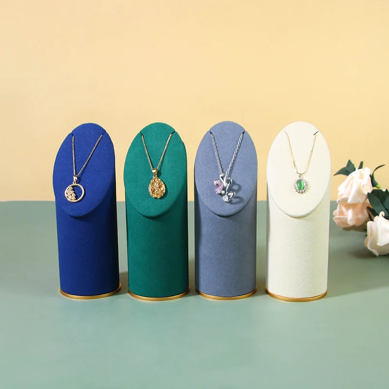 Cylindrical Jewelry Display Props Necklace Pendant Display Stand Rings Earring Storage Rack Store Counter Jewelry Organizer