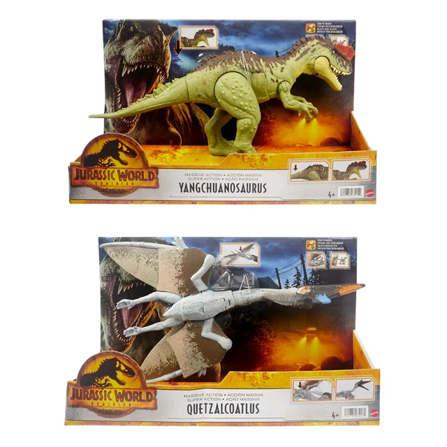 NEW Jurassic World Toys Massive Action Yangchuanosaurus Quetzalcoatlus Dinosaur Numbers Pack Attack Movement Birthday Gift HDX47 1