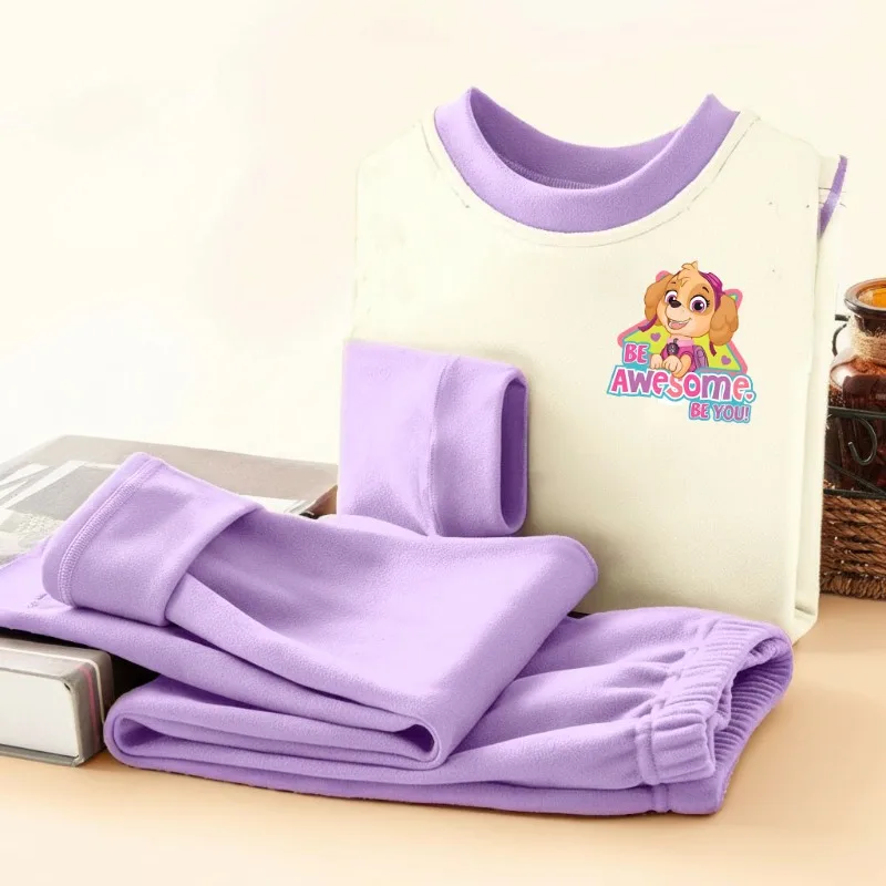 paw patrol cartoon printed girls warm comfy soft pijamas sets autumn and winter kids casual home clothing set child sleepwears paw patrol cartoon printed girls warm comfy soft pijamas sets autumn and winter kids casual home clothing set child sleepwears