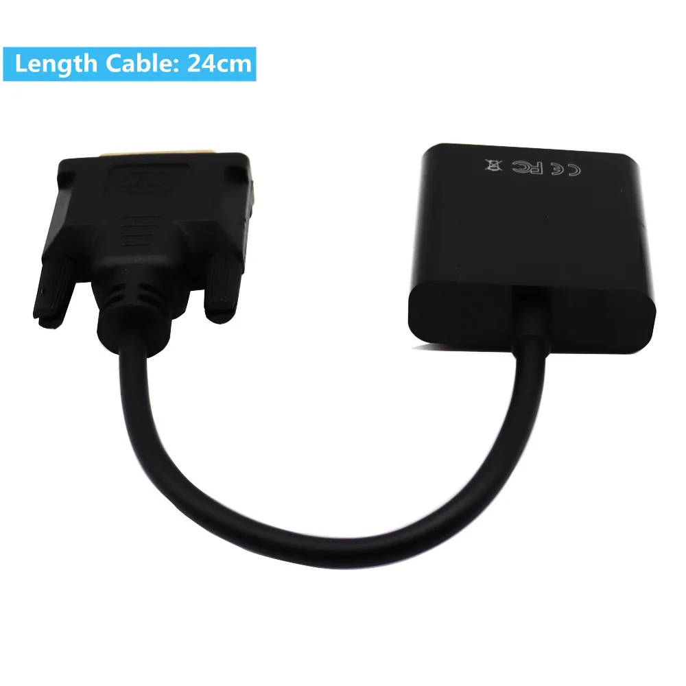 DVI to VGA Adapter Full HD 1080P DVI-D Male to VGA Female Adapter 24 + 1 25Pin 15Pin Cable Converter for PC Computer Monitor hdmi to vga adapter cable vga cable adapter vga to hdmi converter