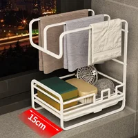 Kitchen Drain Racks Organizer Kitchen Sink Utensils Holders Drainer Storage Shelf Sponge Dishcloth Towel Rack filter basket 1